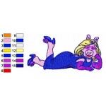 Sesame Street Miss Piggy 02 Embroidery Design